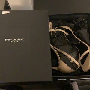 YSL sandals in beautiful cream color.